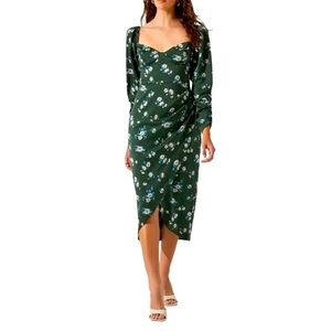 ASTR The Label Floral Green Dress